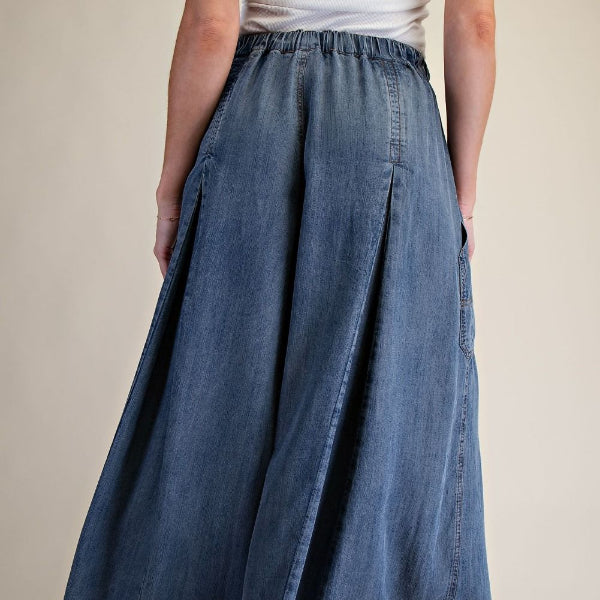 Denim Flow Palazzo Pant