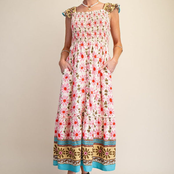 The Border Print Dress