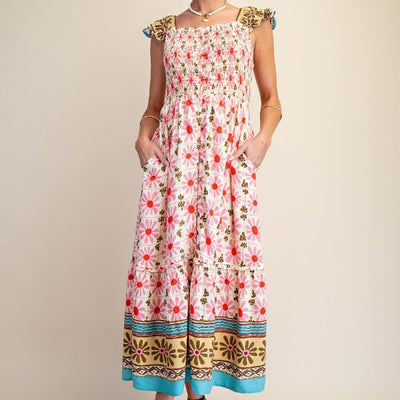 The Border Print Dress