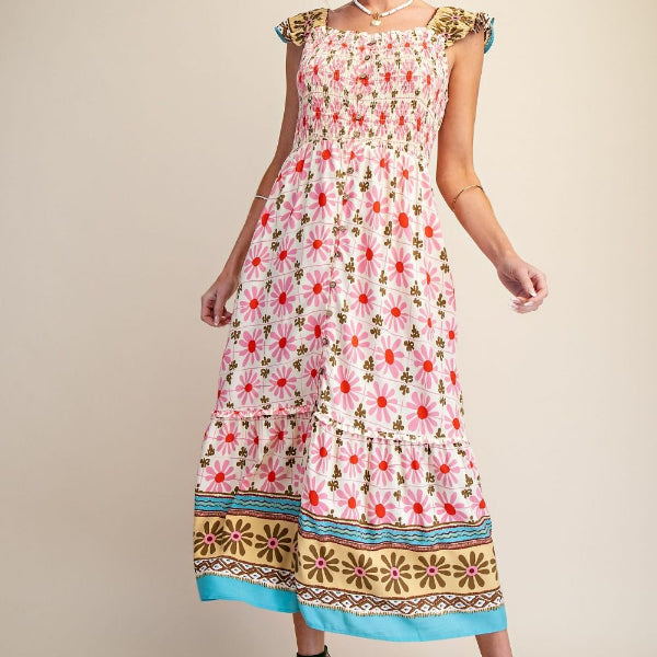 The Border Print Dress