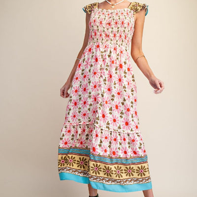 The Border Print Dress
