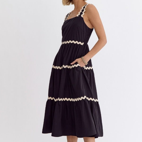 Tantalizing Trim Dress