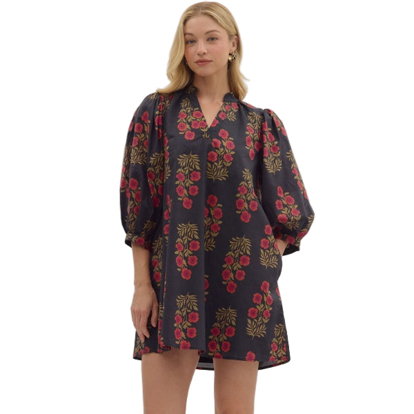 Nightfall Bouquet Mini Dress