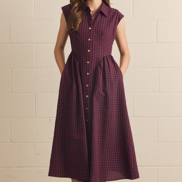 Gingham Shirt Dress