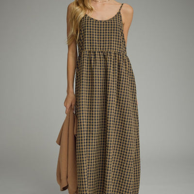 Gingham Midi Dress