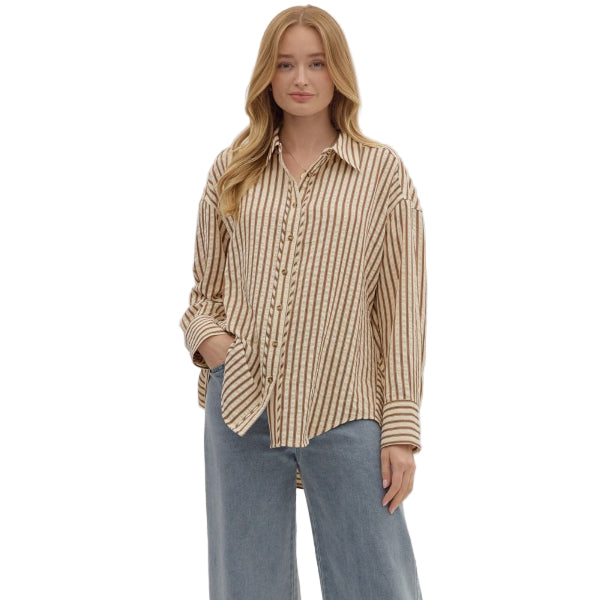 Caramel in the City Button Down