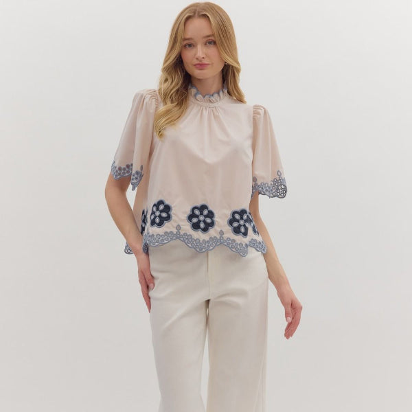 Bluebell Scallop Top