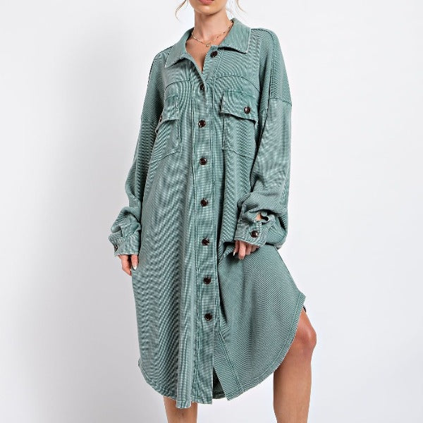 She's Extra Thermal Shirt Dress