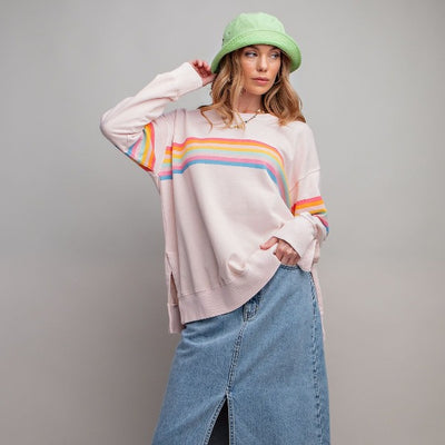 Rainbow Washed Pullover