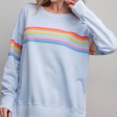 Rainbow Washed Pullover