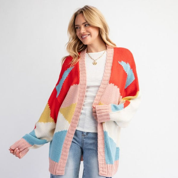 Color Block Cardigan