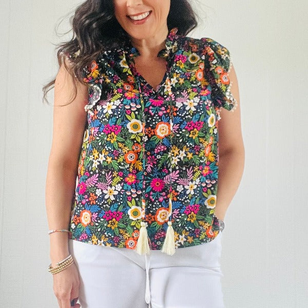 Midnight Floral Top
