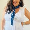 Navy and White Neck Scarf