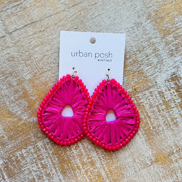 Rowdy Raffia Earrings