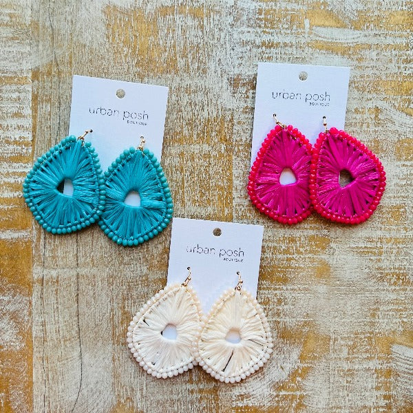 Rowdy Raffia Earrings