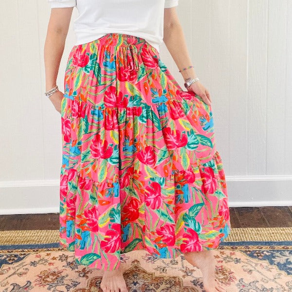 Pink Tropical Skirt