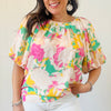 Print Pleat Greatness Top