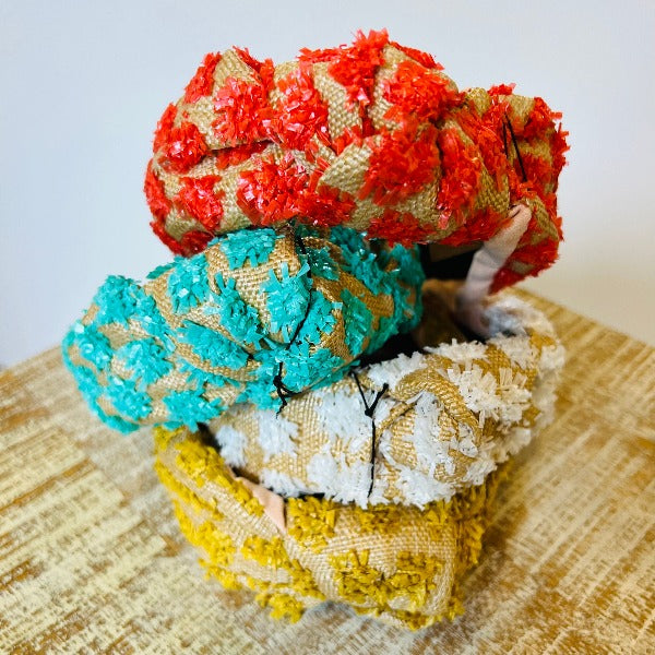 Raffia Flower Head Band