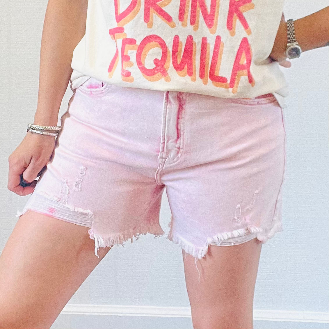 Risen Denim Shorts