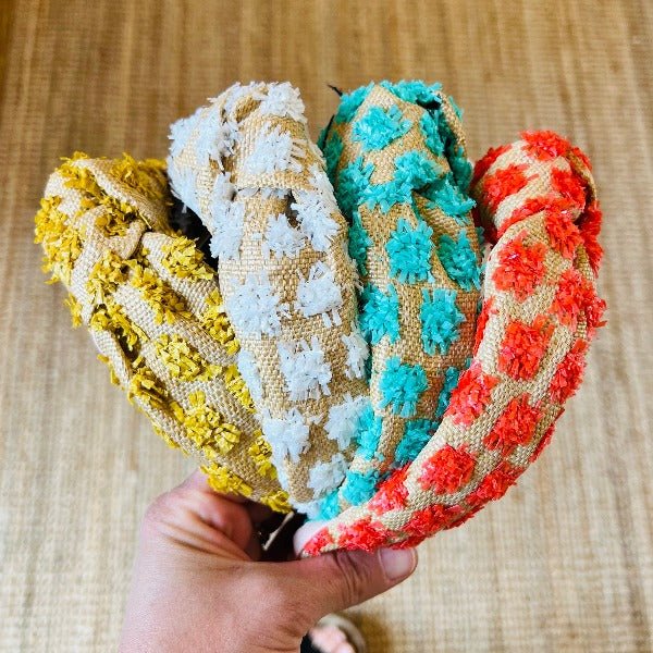 Raffia Flower Head Band