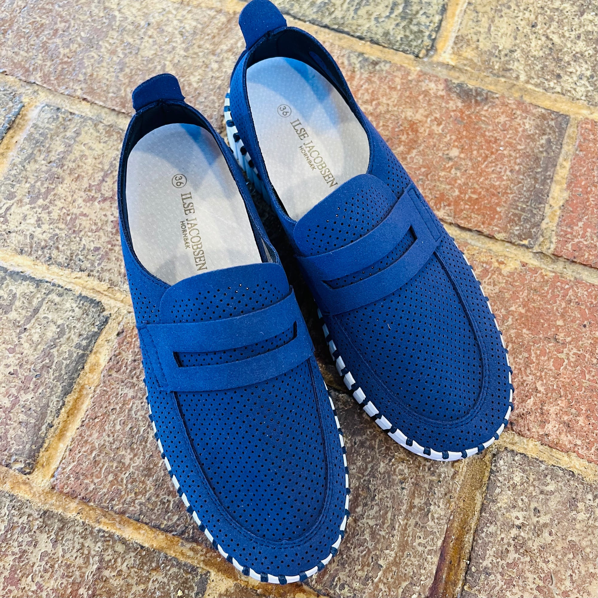 Tulip Platform Slip On Shoe - Navy