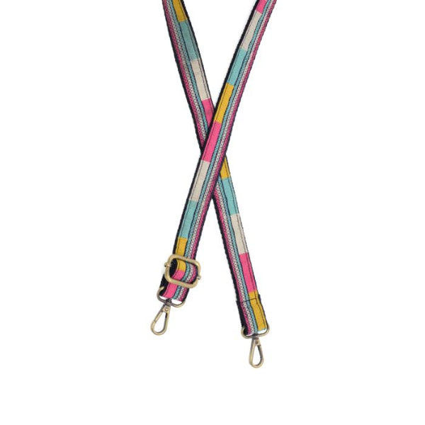 Multi Bright Color Block Guitar Strap