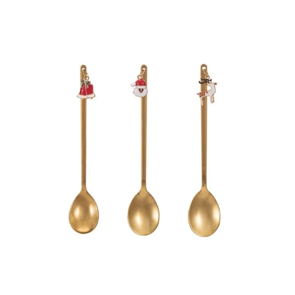 Golden Spoon with Holiday Charm