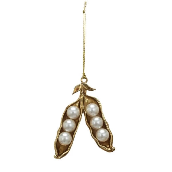 Pearl Pea Pod Ornament
