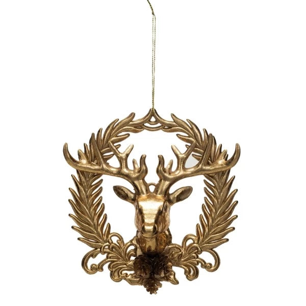 Wreath & Deer Ornament