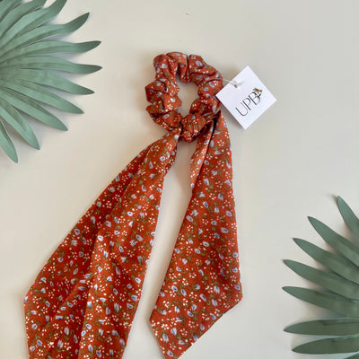 Fall Floral Scrunchie with Scarf