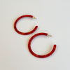 Red Marbled Hoops
