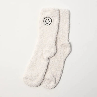 Smile Fuzzy Socks