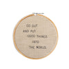 Cotton Embroidery Hoop Wall Hanging - 10 Inch
