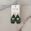 Green Gnome Seed Bead Earrings