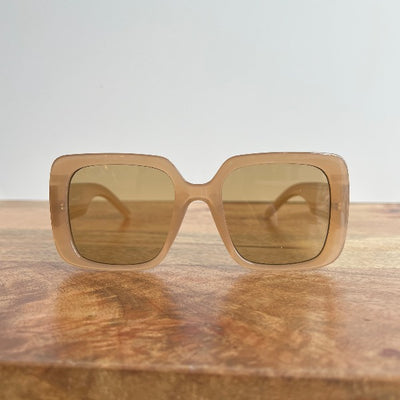 Square Retro Oversize Flat Top Fashion Sunglasses