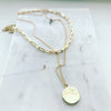 Layered Necklace Coin Nugget