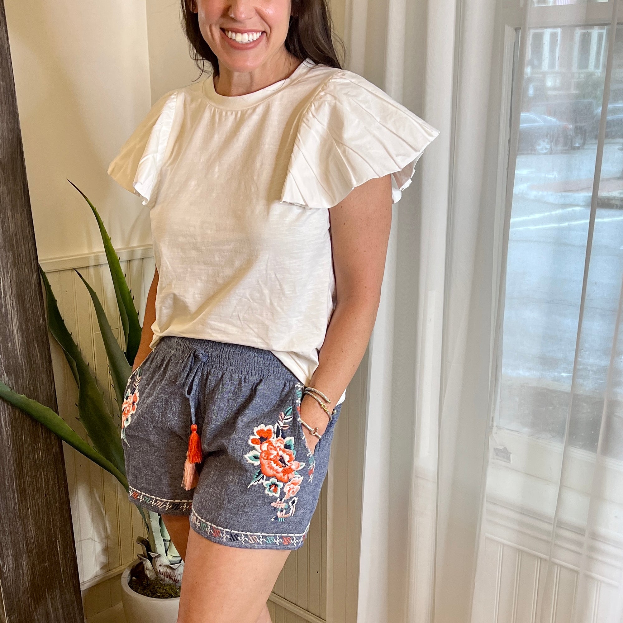Poplin Sleeve Top