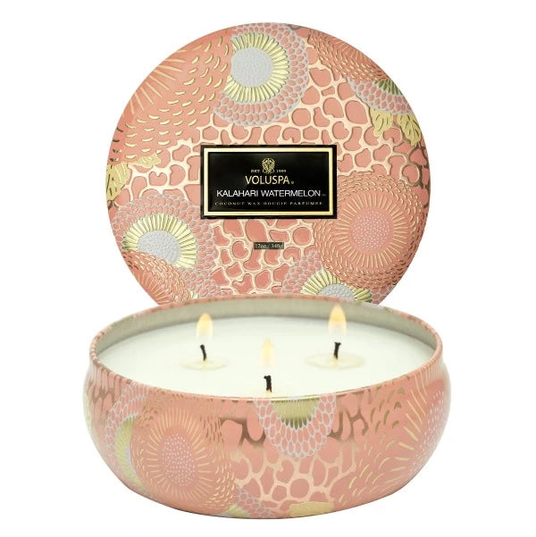 KALAHARI WATERMELON 3 WICK TIN CANDLE