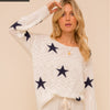 Star Twisted Back Sweater