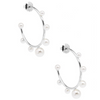Small Decorative Pearl Hoop Earring