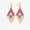 Terracotta Blush Color Block Diamond Luxe Earrings