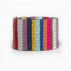 Multi Color Stripe Wide Stretch Bracelet