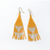 Yellow with Ivory Triangles Earrings