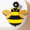 Floral Bee Drop Earrings