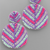 Purple Mint Bead Earrings