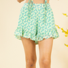 Minty Floral Shorts