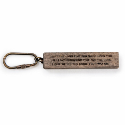 Wood Quote Key Chain