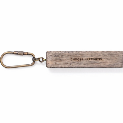 Wood Quote Key Chain