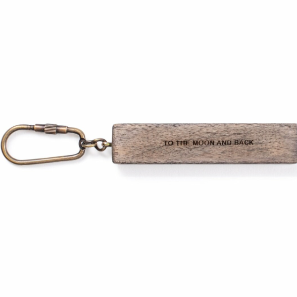 Wood Quote Key Chain