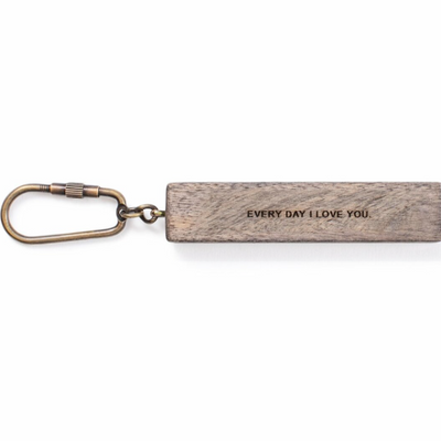 Wood Quote Key Chain